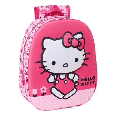 Kinderrugzak Hello Kitty Roze 27 x 33 x 10 cm 3D