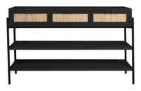 Dutchbone Sidetable 'Yasu' Hardhout, 120 x 38cm, kleur Zwart - thumbnail