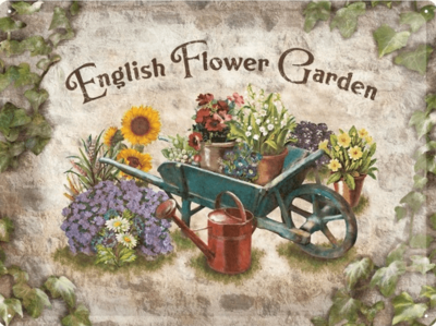 Wandbord Englisch Flower Garden Wandbord Englisch Flower Garden