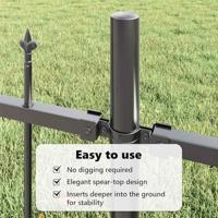 VidaXL Tuinhek grijs 170 x 140 cm gepoedercoat staal - thumbnail