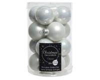 16 Glazen balletjes 35 mm winter wit KSD Decoris - Decoris - thumbnail