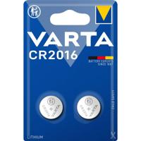 Varta knoopcel Lithium CR2016, blister van 2 stuks - thumbnail