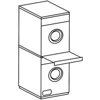 Scanpart Tussenstuk voor Wasmachine/Droger Wit - thumbnail