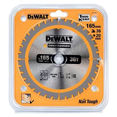 DeWALT Cirkelzaagblad voor Hout | Construction | Ø 165mm Asgat 20mm 36T - DT1950-QZ