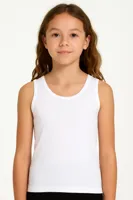 Comfort katoen meisjes hemdje brede band - Meisjes singlet katoen - thumbnail