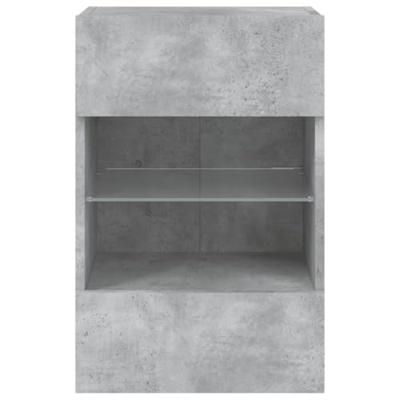 Tv-wandmeubel met LED-verlichting 40x30x60,5 cm betongrijs
