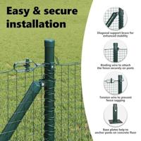 VidaXL Afrasteringspaal groen 10 x 0,5 m (25 x 25 mm gaas) staal - thumbnail