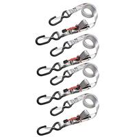 Masterlock Set of 4 spring clamp tie downs with zamac buckle and S hooks 1,80m - - 3062EURDAT - thumbnail