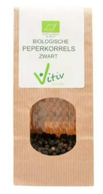 Vitiv Zwarte Peper Korrels Bio Vitiv Zwarte Peper Korrels Bio