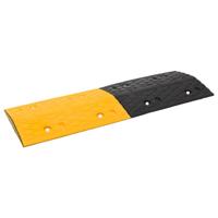 VidaXL Verkeersdrempel 97x32,5x4 rubber geel en zwart - thumbnail