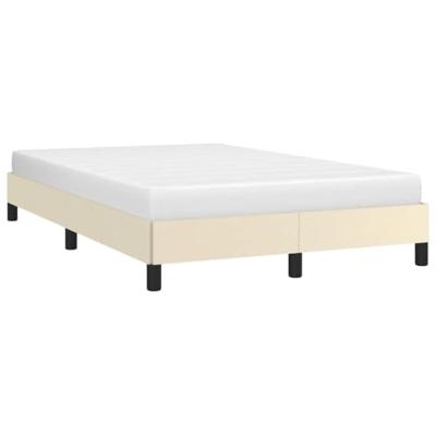 Bedframe zonder matras 120x190 cm kunstleer crme Bedframe zonder matras 120x190 cm kunstleer crme