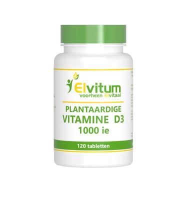 Elvitum Vitamine D3 1000 IE Plantaardig Tabletten