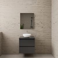 ACTIE BWS Badmeubel | Paris | Hoogglans Antraciet | 60 cm | met topplaat - thumbnail