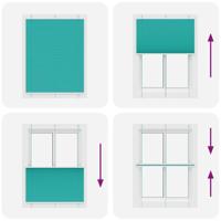 Pliss rolgordijn 110x100 cm stofbreedte 109,4cm petrol groen - thumbnail