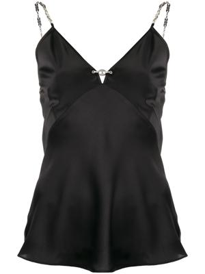 Paco Rabanne metal-embellished top - Black