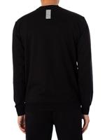 EA7 Emporio Armani 8NPM30 Sweater Heren Zwart/Wit - Maat L - Kleur: Zwart | Soccerfanshop - thumbnail