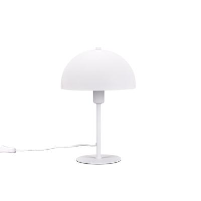 LED Tafellamp - E14 Fitting - Rond Design - Mat Wit Metaal