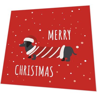 Duni 3-laags tissue servet dachshund 33x33cm rood 20 stuks