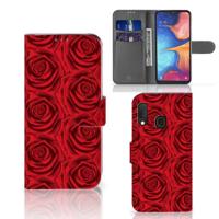 Samsung Galaxy A20e Hoesje Red Roses - thumbnail