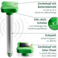 Gardigo Woelmuisverschrikker Functies: Ultrasoon Werkingssfeer: 700 m² 1 stuk(s) - thumbnail