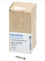 Hoenderdaal Spaanplaatschroef Rvs-A2 Pk Torx TX20 4.0X25/18 | 200 stuks - 0206.30.25101 - thumbnail