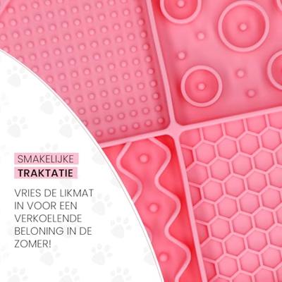 Eat Slow Live Longer Lick Mat Dimensions Rectangle Pink