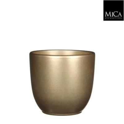 Tusca pot rond goud h13xd13,5 cm Mica Decorations - Mica decorations