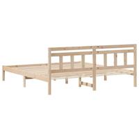 Bedframe met hoofdeinde Bruin 180 x 200 cm Grenenhout - thumbnail
