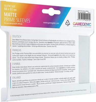 Gamegenic - Sleeves Matte Prime White (100 Sleeves)