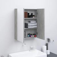 Badkamerkast met spiegel 60x15x75 cm MDF betongrijs - thumbnail