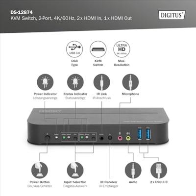 Digitus DS-12874 KVM-switch Digitus DS-12874 KVM-switch