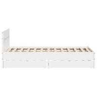 Bedframe zonder matras massief grenenhout wit 120x190 cm - thumbnail