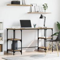 Bureau met plank Artisan Eiken 140 x 50 x 75 cm Bewerkt hout - thumbnail