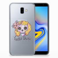 Silicone Back Case Samsung Galaxy J6 Plus (2018) Boho Skull - thumbnail