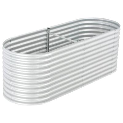 VidaXL Plantenbak verhoogd 240x80x81 cm gegalvaniseerd staal zilver