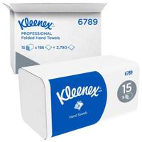 Handdoek kleenex 2laags 215x212mm 15x186 vel wit - thumbnail