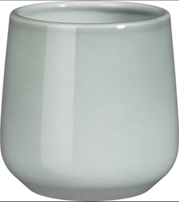 Amber pot rond lichtgrijs h11,5xd12 cm Mica Decorations - Mica decorations