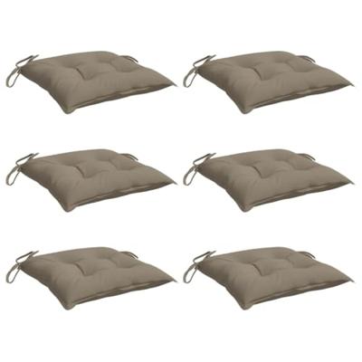VidaXL Palletkussens 6 st 50x50x7 cm oxford stof taupe - thumbnail