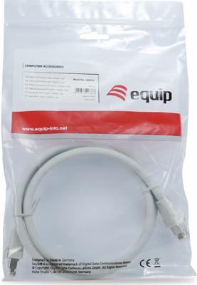 Equip 608017 patch cable, cat8.1, s/ftp (s-stp) rj-45, rj-45, grey, 0.5 m