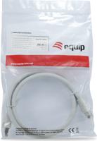 Equip 608017 patch cable, cat8.1, s/ftp (s-stp) rj-45, rj-45, grey, 0.5 m - thumbnail