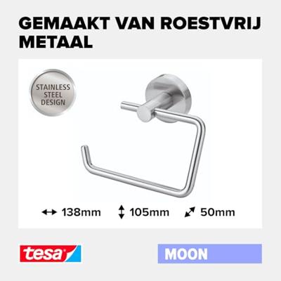 tesa MOON Toiletrolhouder Lijm Metaal