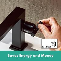 Hansgrohe Tecturis E ééngreeps wastafelkraan 110 Fine CoolStart met afvoerplug, mat zwart - thumbnail