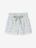 Meisjesshort van katoengaas lichtblauw - thumbnail
