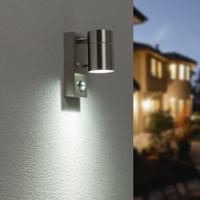 Mason wandlamp - 6500K daglicht wit - Bewegingsmelder en schemerschakelaar - IP44 spatwaterdicht - Spotlight voor binnen en buiten - RVS - thumbnail