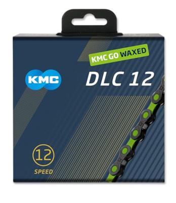 KMC ketting dlc12 black/green 126s waxed KMC ketting dlc12 black/green 126s waxed