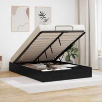 Ottoman Bedframe Zwart Eiken 193 x 120 x 25 cm Spaanplaat - thumbnail