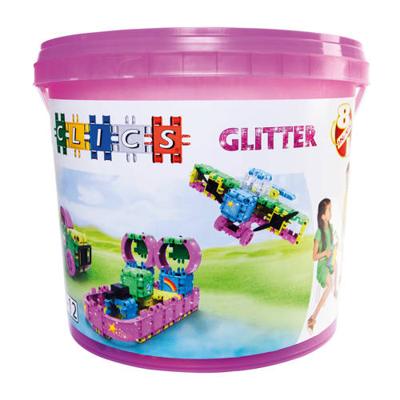 Clics bouwblokken - glitter bouwset 8in1