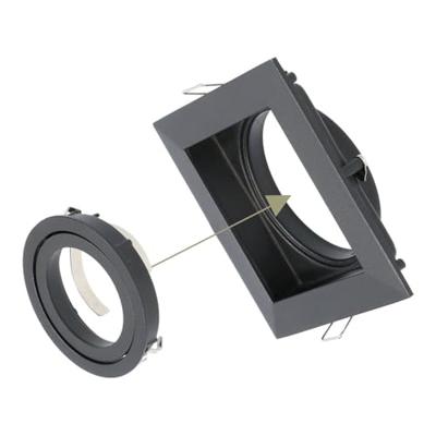 Set van 6 Durham vierkante LED inbouwspots - 4 Watt 345 lumen - 2700k warm wit - GU10 - Dimbaar Kantelbaar - Voor binnen - Zwart Set van 6 Durham vierkante LED inbouwspots - 4 Watt 345 lumen - 2700k warm wit - GU10 - Dimbaar Kantelbaar - Voor binnen - Zwart