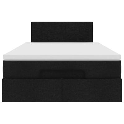 Bed met matras 120x200 cm stof zwart