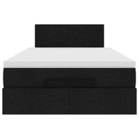 Bed met matras 120x200 cm stof zwart - thumbnail